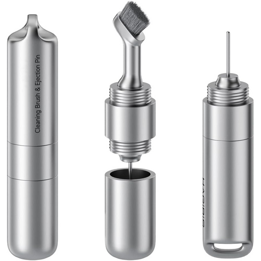 SIM Card Eject Tool with Keychain – Multi-Function Pin & Earbud Cleaning Brush