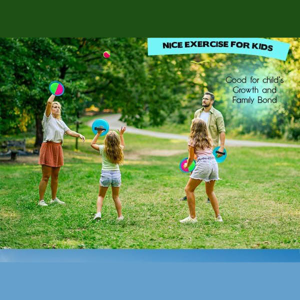 Toss and Catch Ball Set – Ultra-Sturdy ABS Paddle Game for Kids & Family Outdoor Fun