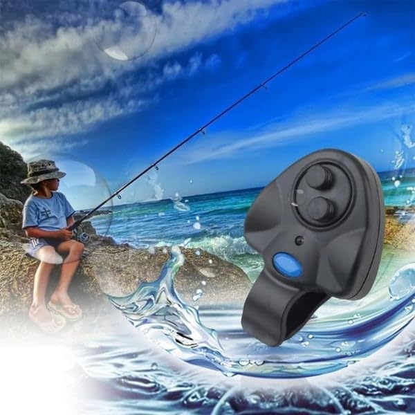 Smart Fish Bite Alarm with LED Indicator – Fishing Rod Bite Alert for Night & Long-Distance Fishing