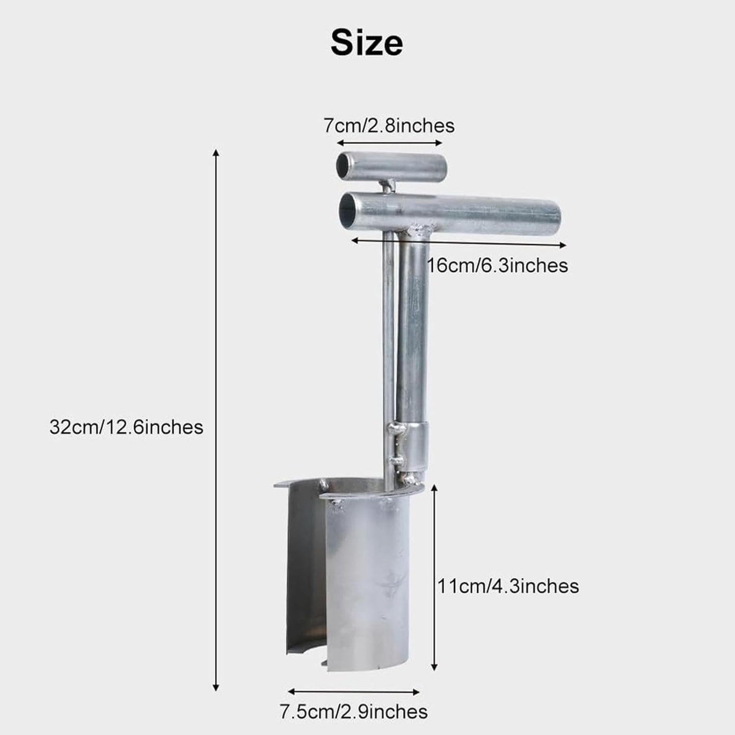 Gardening transplanting tools, stainless steel barrel-shaped bulb planter