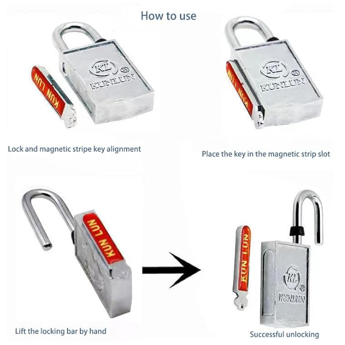 Magnetic padlock, same key