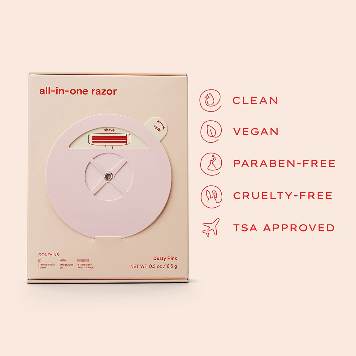 Portable Travel Razor for Women – Mini Triple-Blade Shaver Set