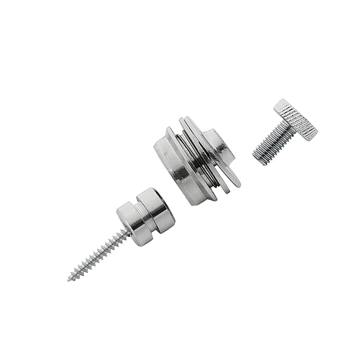 Electric guitar and bass safety strap lock, flat head design