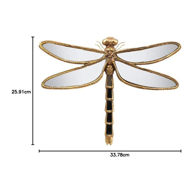 Bronze Antique Mirror Dragonfly Wall Decor Home Decoration