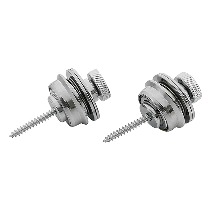 Electric guitar and bass safety strap lock, flat head design