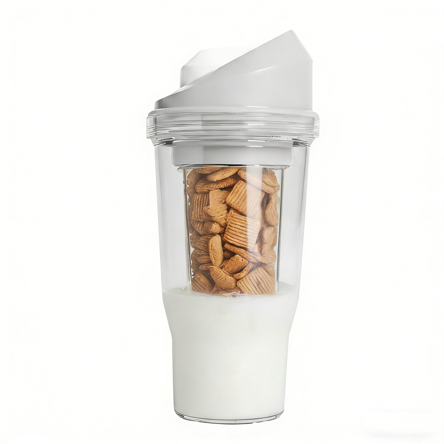 Portable Plastic Cereal Cup | Convenient Breakfast Cereal and Milk Container
