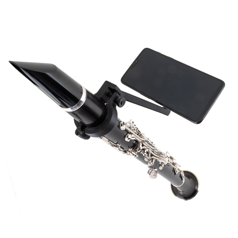 3D Tone Clarinet Phone Stand | Adjustable, Magnetic, Black
