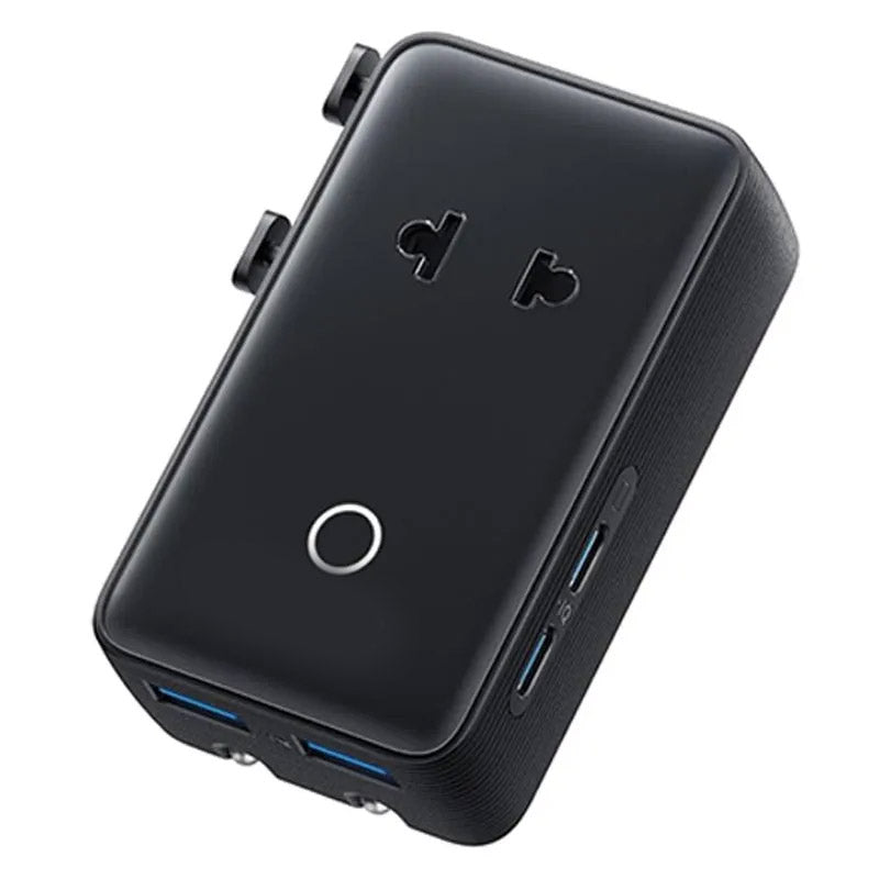 5-in-1 Nano Travel Adapter — EU/UK Plug, USB-C &amp; USB-A (Open Box Version)