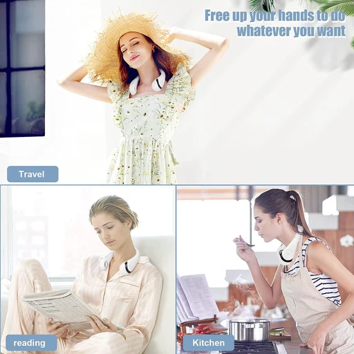 Neck-Hanging Lazy Folding Fan | Portable Wearable, 360° Surrounding Wind