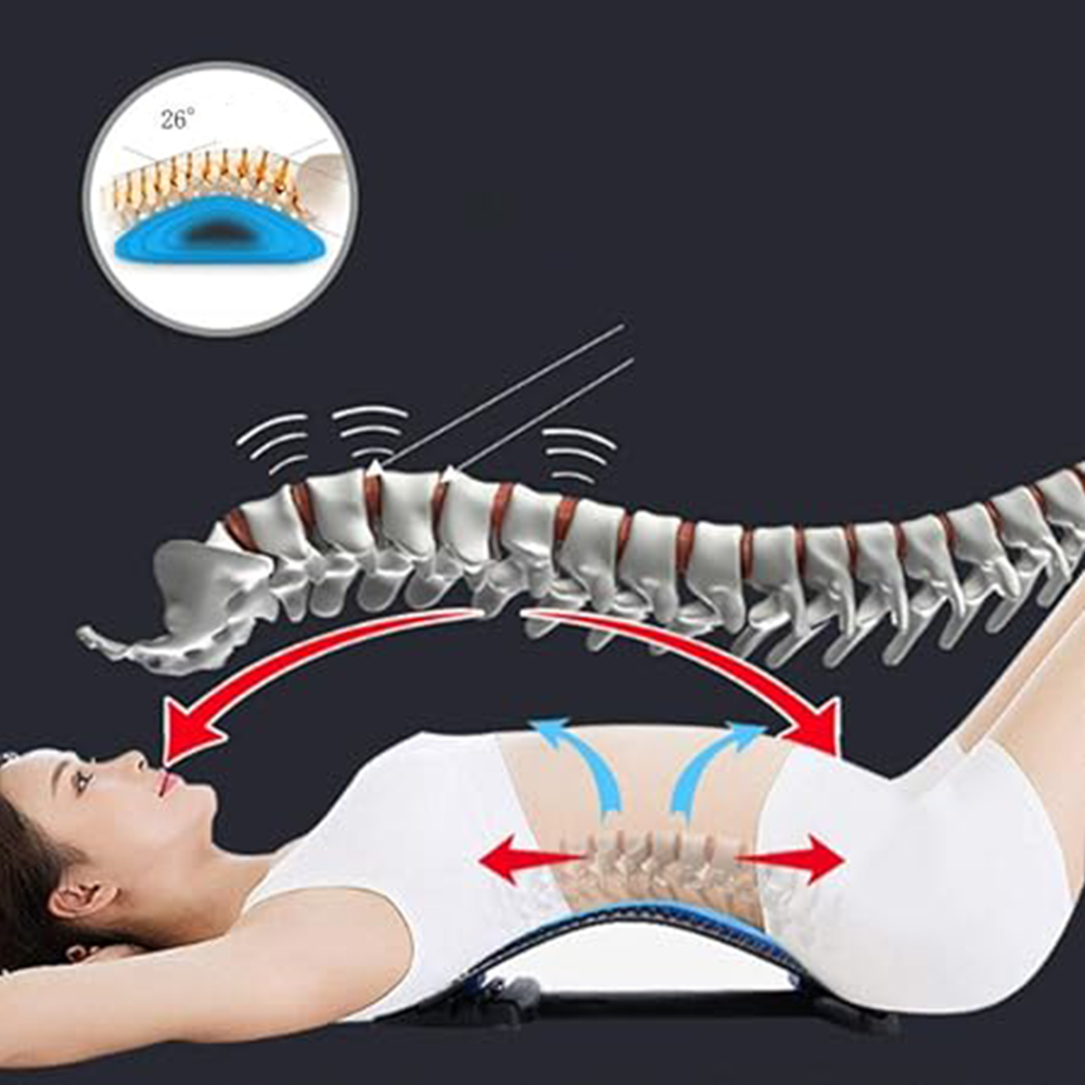 Back stretcher with 4 adjustable lumbar support board