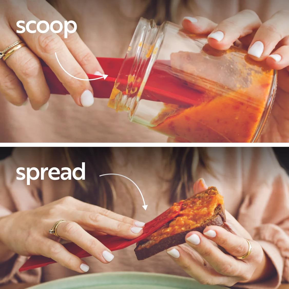 Polygonal Flat 3-in-1 Folding Measuring Spoon Set | 2 Spoons, 6 Adjustable Sizes