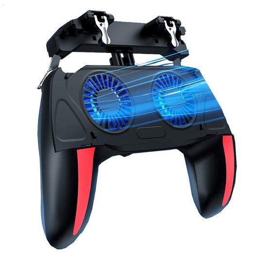 Dual Cooling Fan Mobile Game Controller with Quad Triggers & Ergonomic Grip