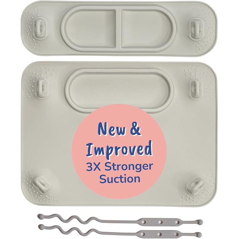 Baby Suction Feeding Mat with Strong Suction Cups & Secure Straps