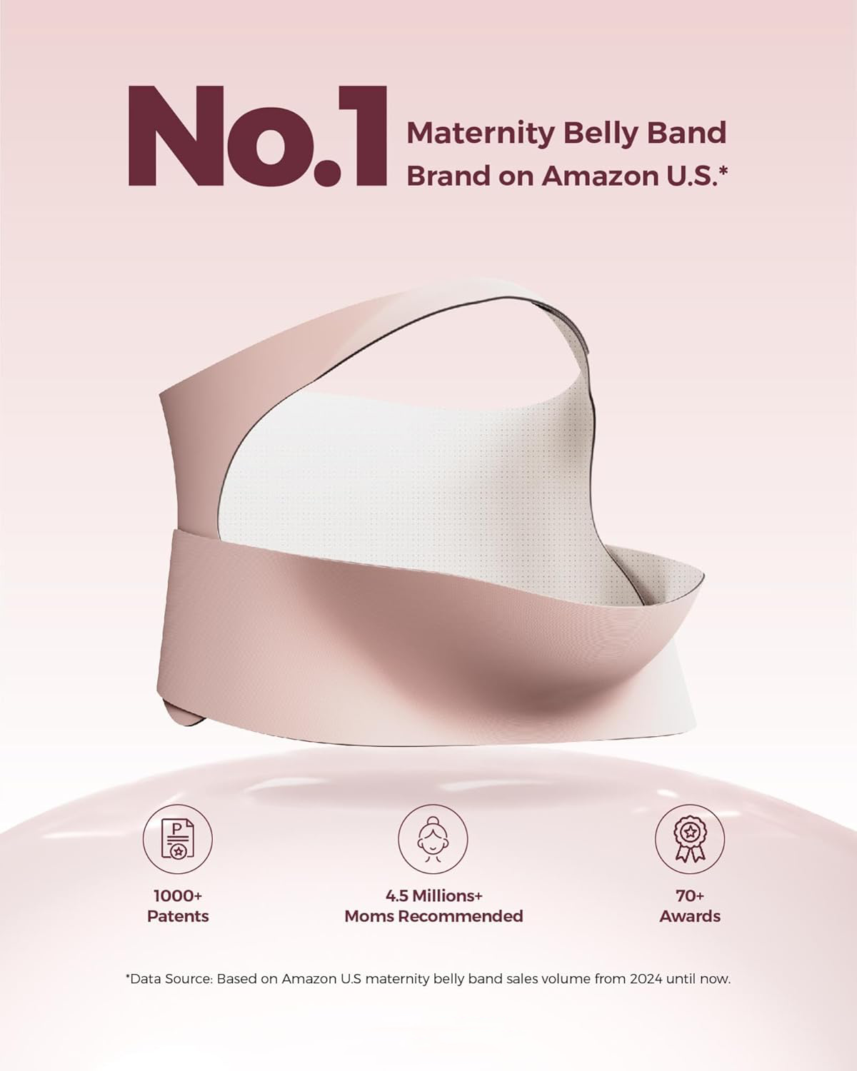 Invisible maternity support belt, suitable for the back, abdomen and waist