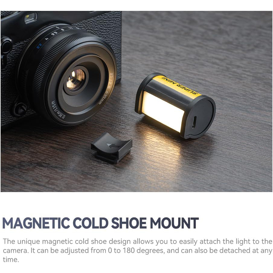 Magnetic LED Light, Rechargeable Mini LED Camera Light