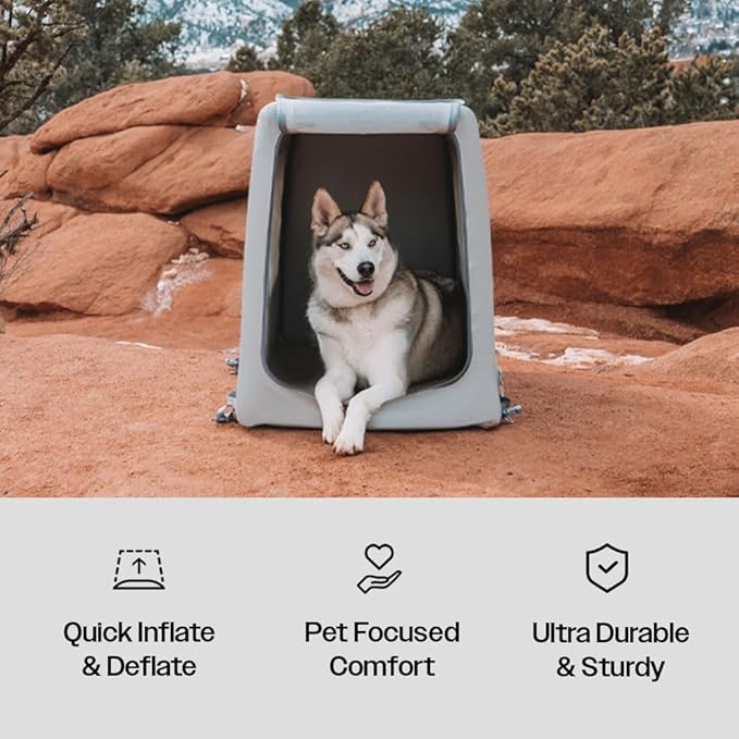 Large inflatable travel dog cage