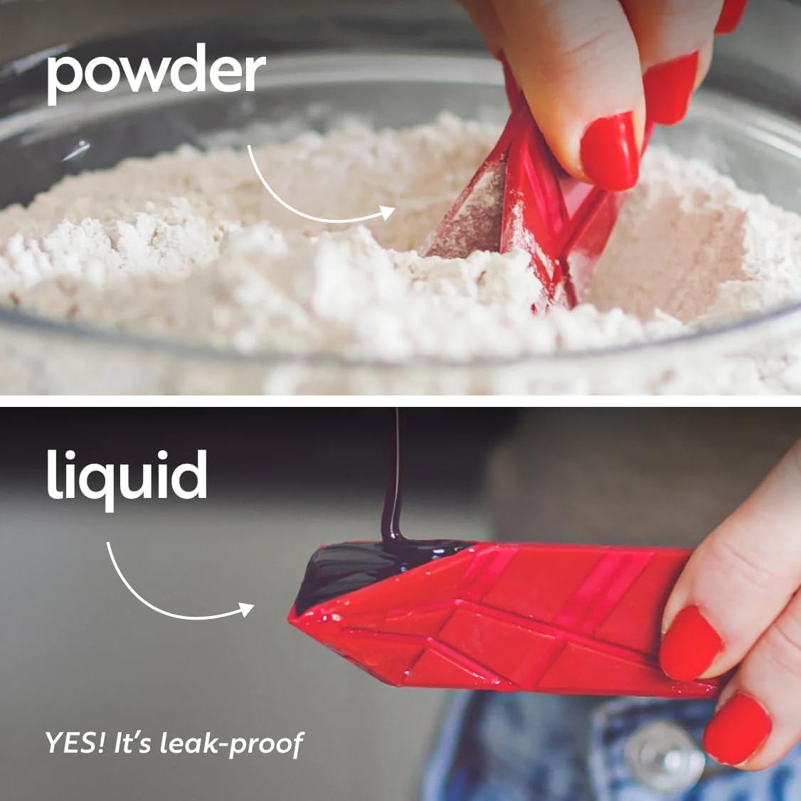 Polygonal Flat 3-in-1 Folding Measuring Spoon Set | 2 Spoons, 6 Adjustable Sizes