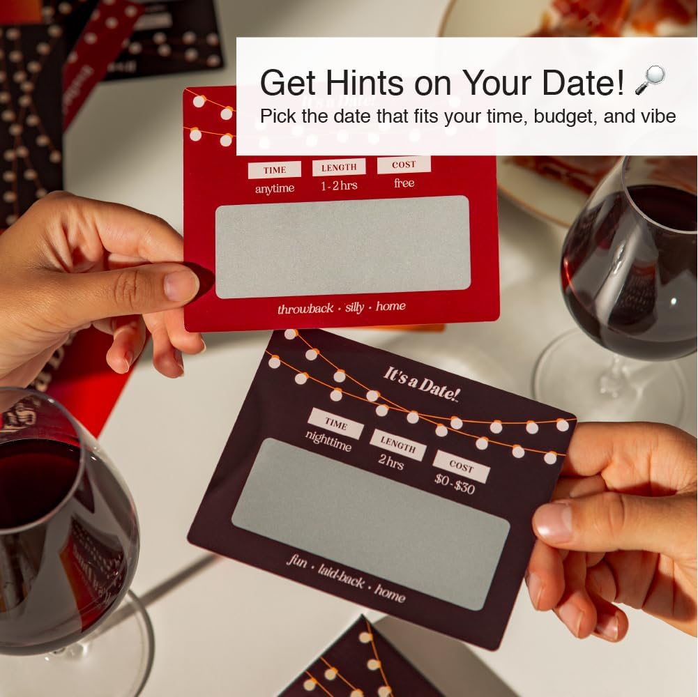 Date Night Game! 40 Fun & Romantic Scratch-off Date Ideas | Perfect Couple Gift