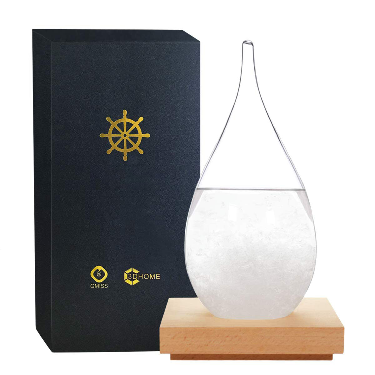 Drop-Shaped Glass Barometer for Home, Office & Christmas Decor