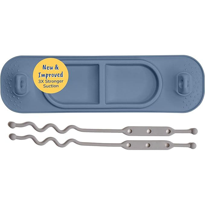 Baby Suction Feeding Mat with Strong Suction Cups & Secure Straps