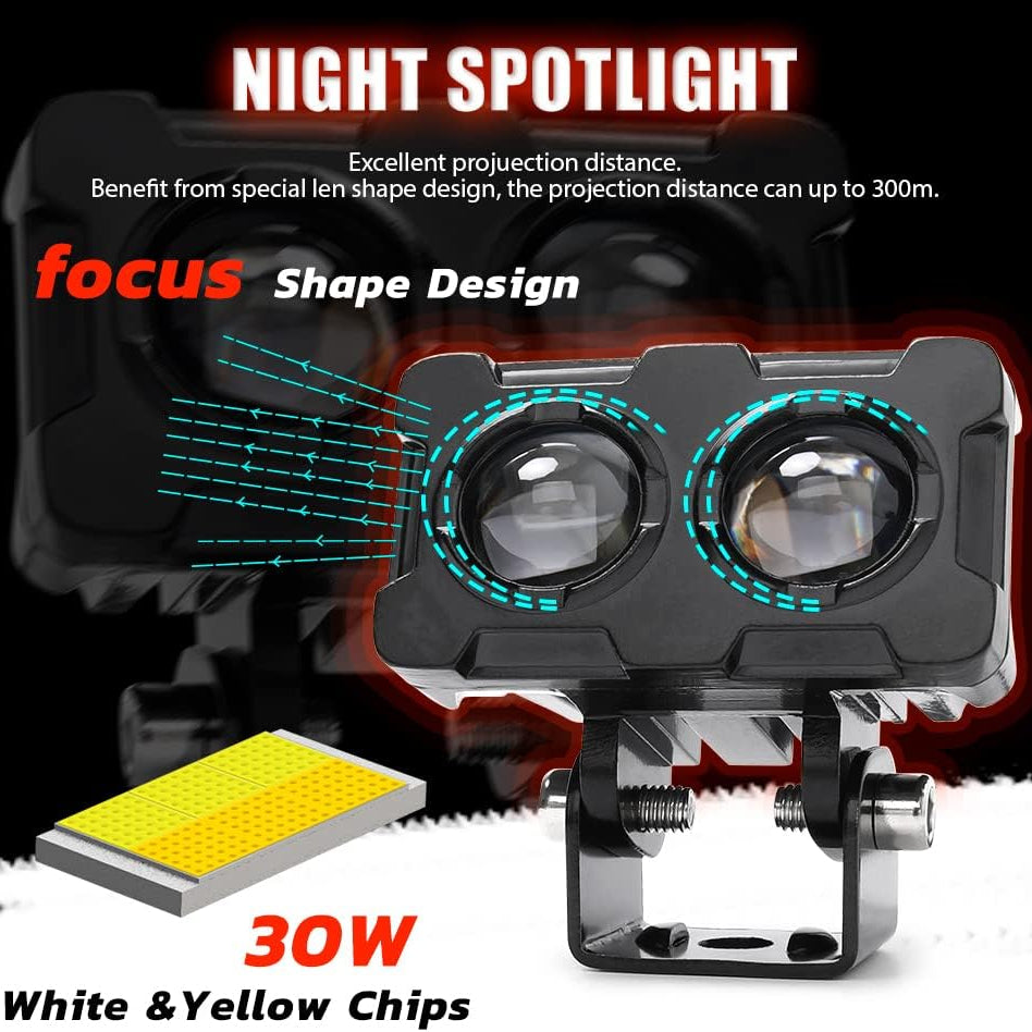 Dual-Color High/Low Beam Off-Road Spotlight