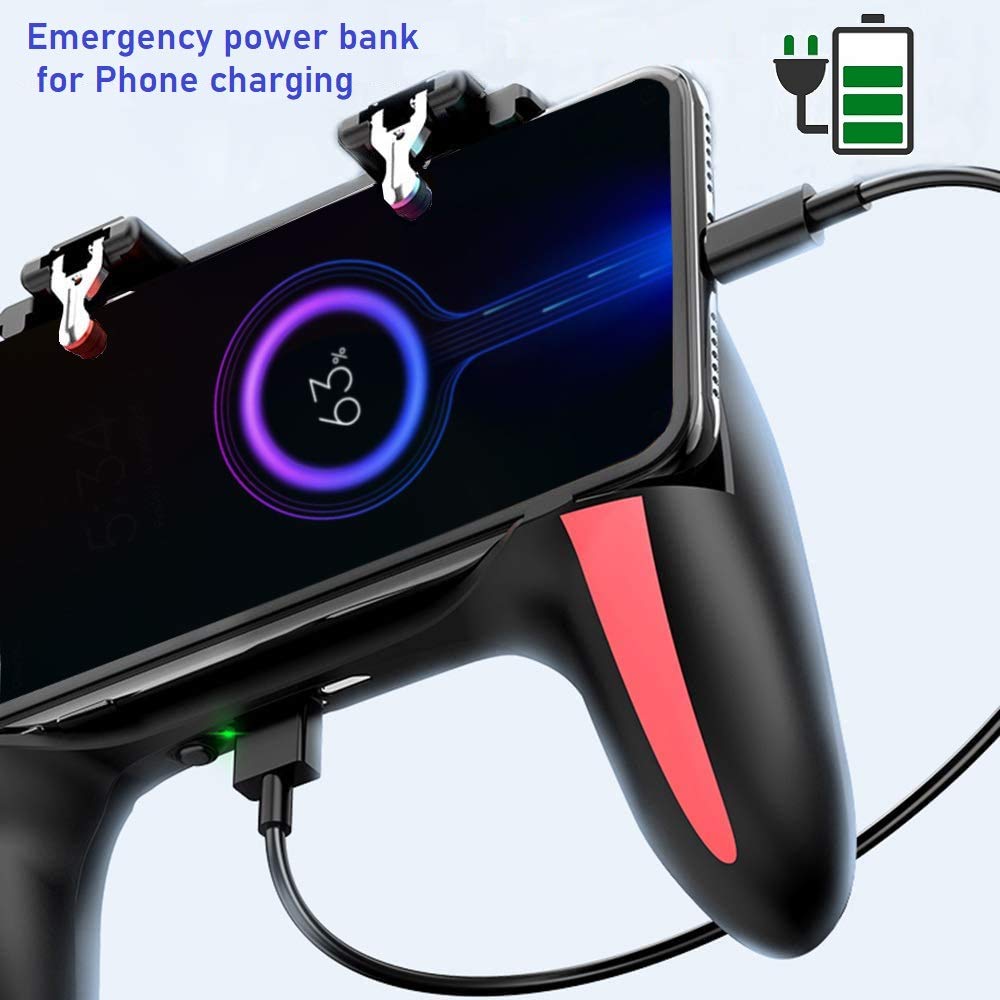 Dual Cooling Fan Mobile Game Controller with Quad Triggers & Ergonomic Grip