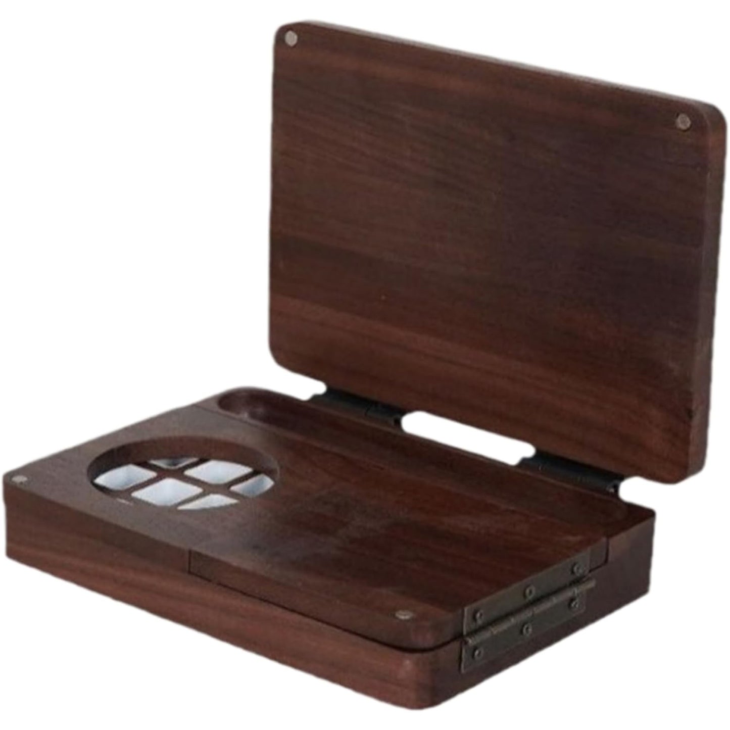 Wooden Watercolor Palette - 24-Grid Watercolor Paint Palette, Portable Sketch Palette