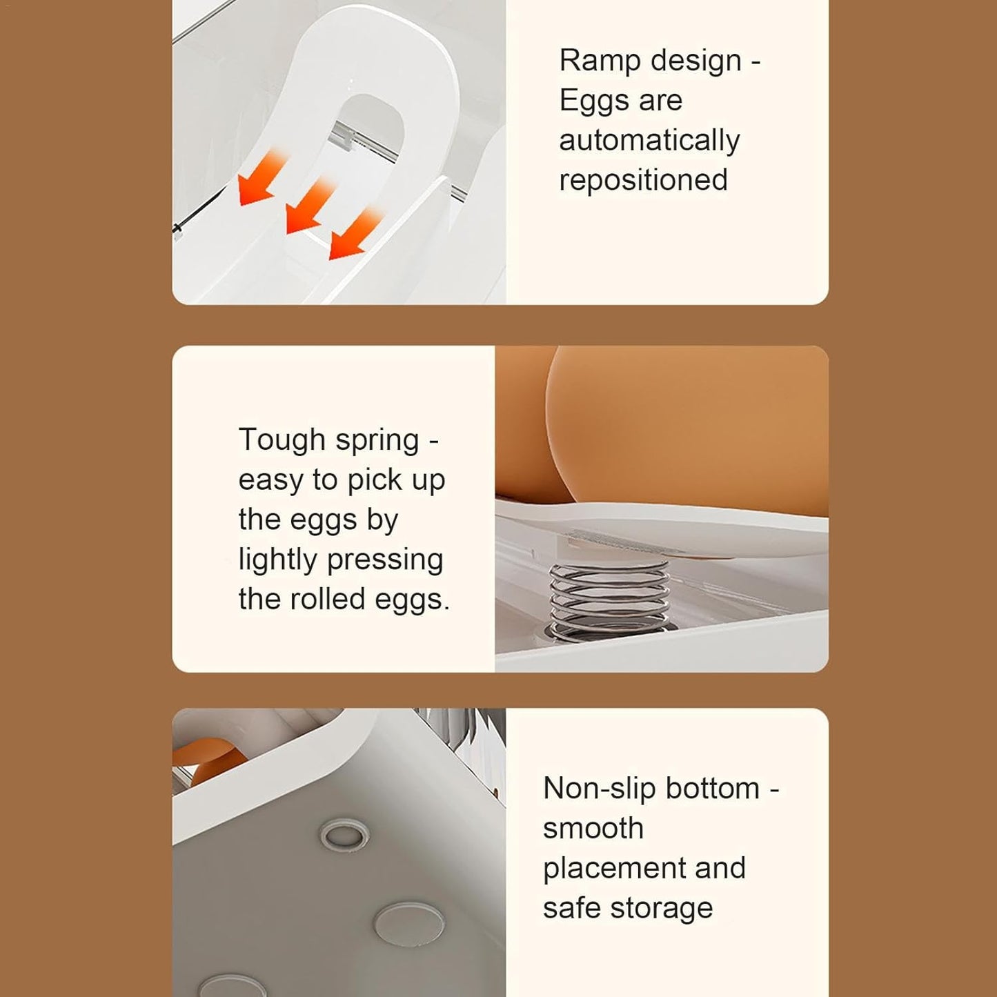 Double-Layer Automatic Egg Rolling Dispenser — Transparent Refrigerator Egg Storage Box (Holds 24–28 Eggs)