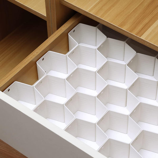 Honeycomb Drawer Organizer — 8-Piece Underwear Socks Cosmetics Storage Divider Set