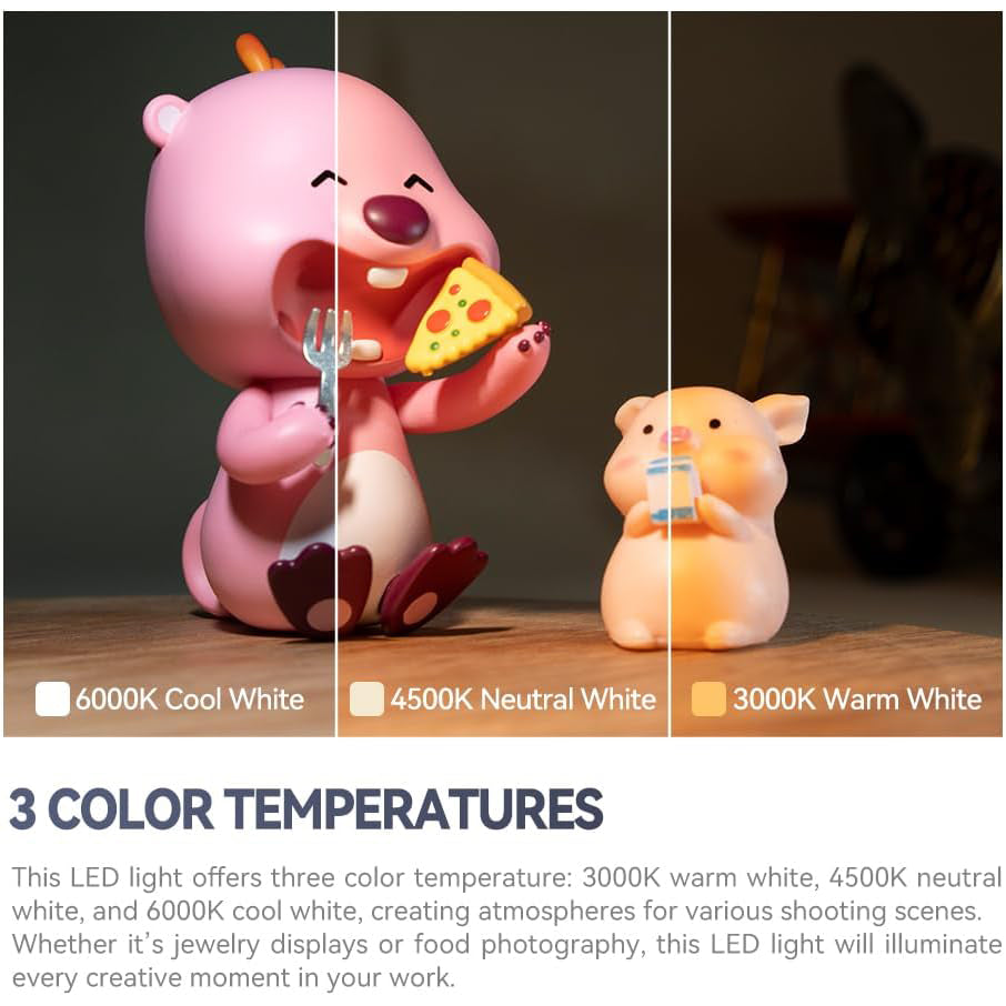 Magnetic LED Light, Rechargeable Mini LED Camera Light