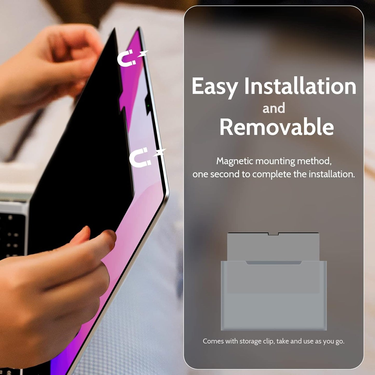 Magnetic Anti-Spy Screen Protector for 14-inch MacBook Pro (2021-2025, M1-M5)