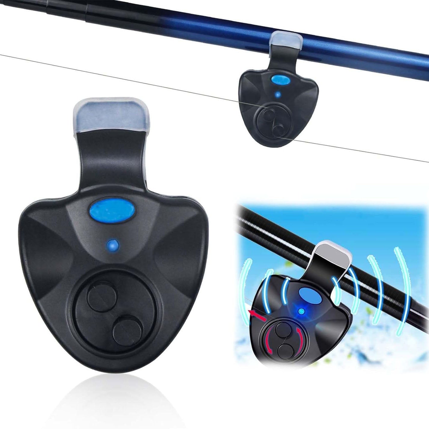 Smart Fish Bite Alarm with LED Indicator – Fishing Rod Bite Alert for Night & Long-Distance Fishing