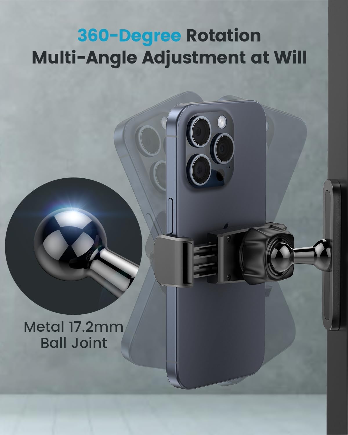 Magnetic Phone Mount | 360° Adjustable Fitness Phone Stand