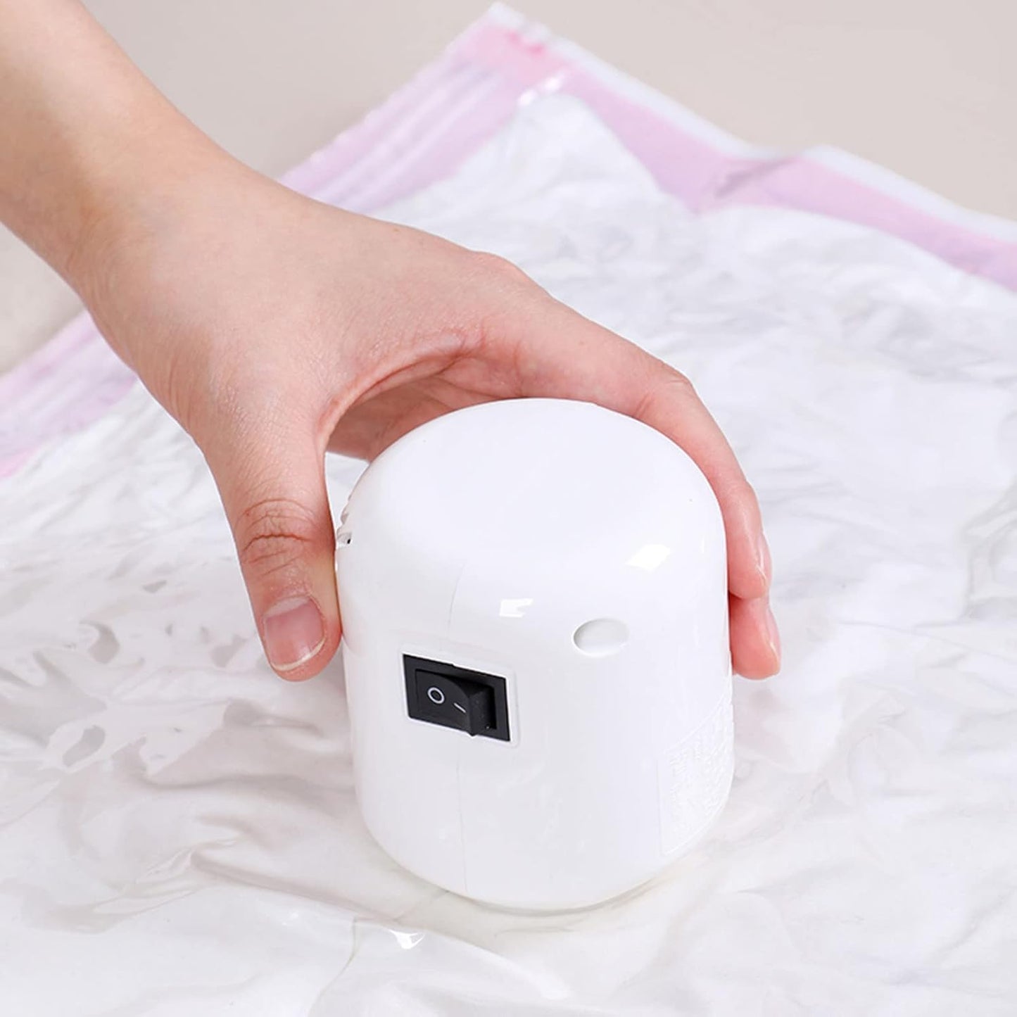 Portable Electric Vacuum Pump – Space Saver Compression Pump for Clothing & Vacuum Storage Bags (Bag Not Included)