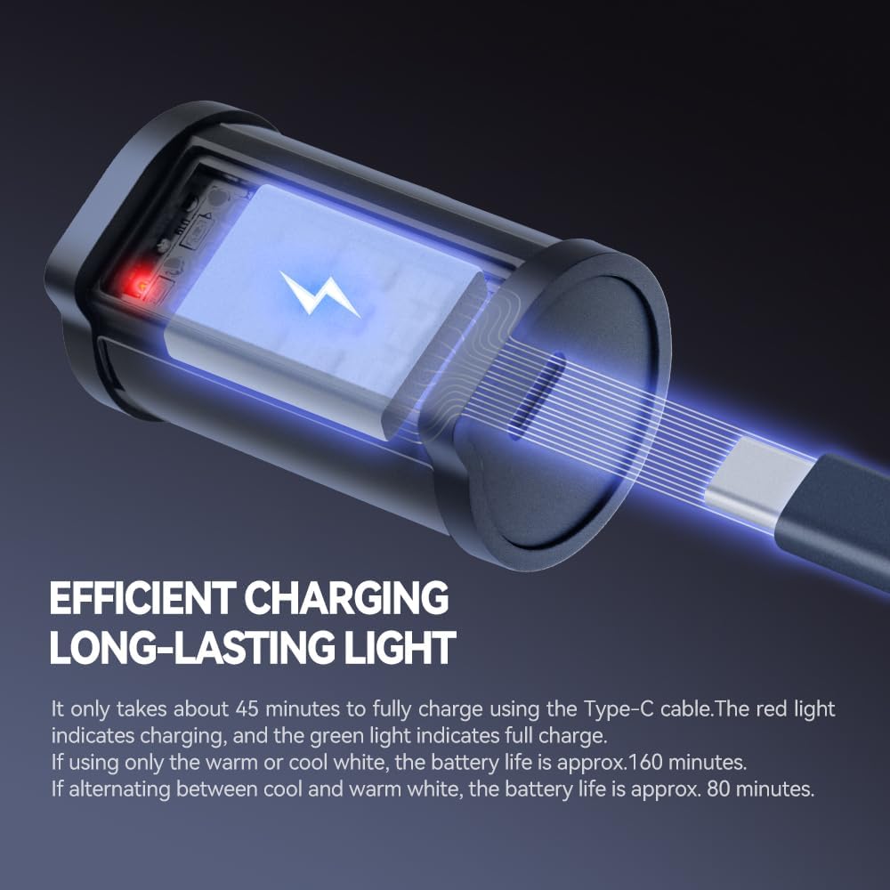 Magnetic LED Light, Rechargeable Mini LED Camera Light