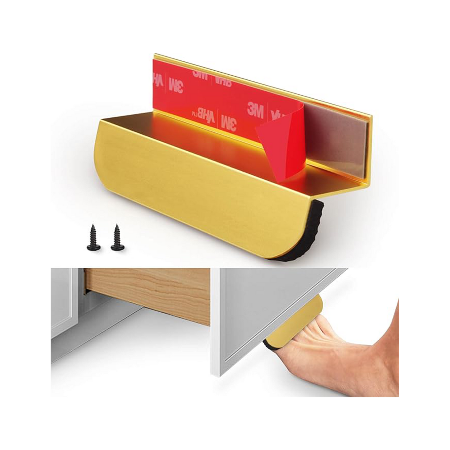 Cabinet base pull handle