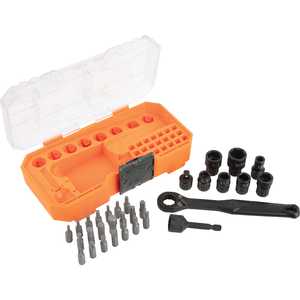 1/4 Inch Drive Impact-Grade Pass-Through Socket Set, 32-Piece Set