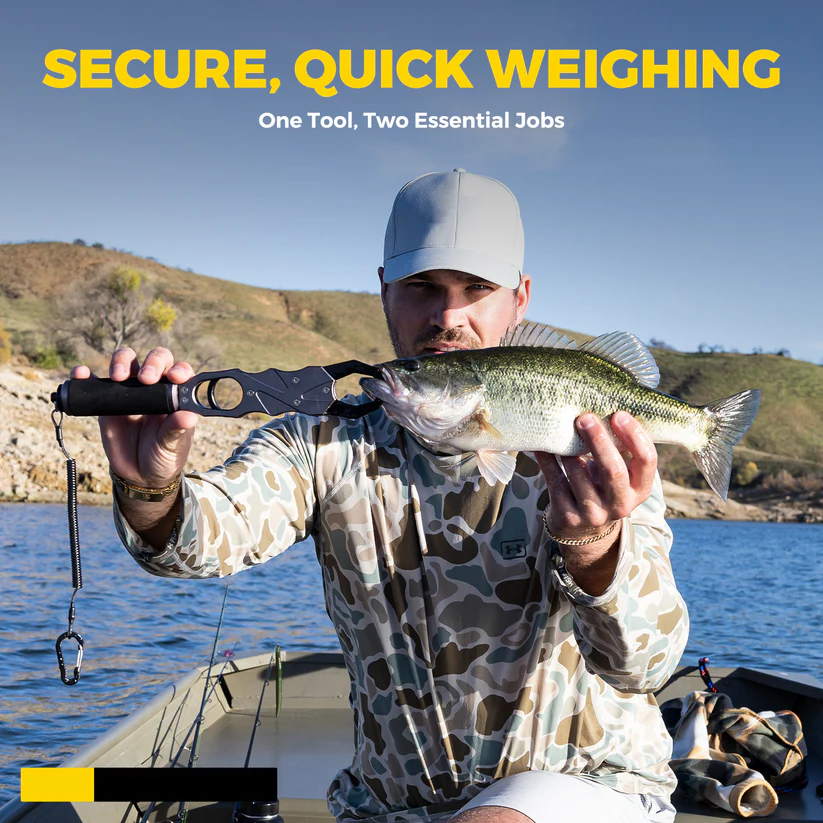 Aluminum Alloy Fish Lip Gripper with Scale – Durable, Lightweight, and Easy to Use for Fishing