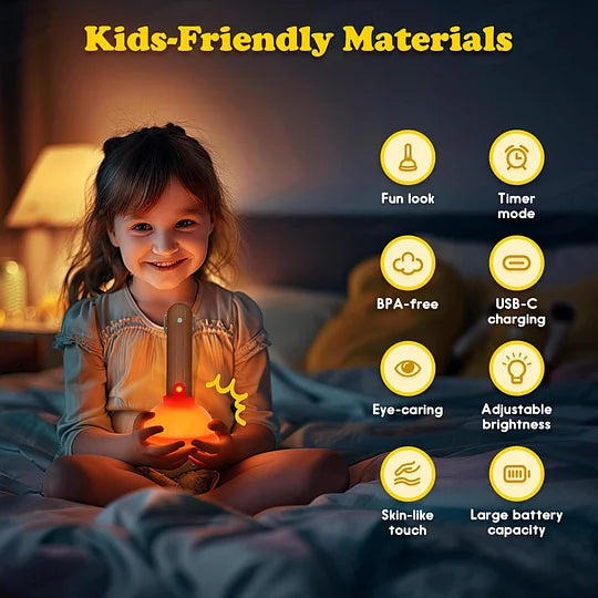 Plunger Night Light – Soft Silicone LED Lamp