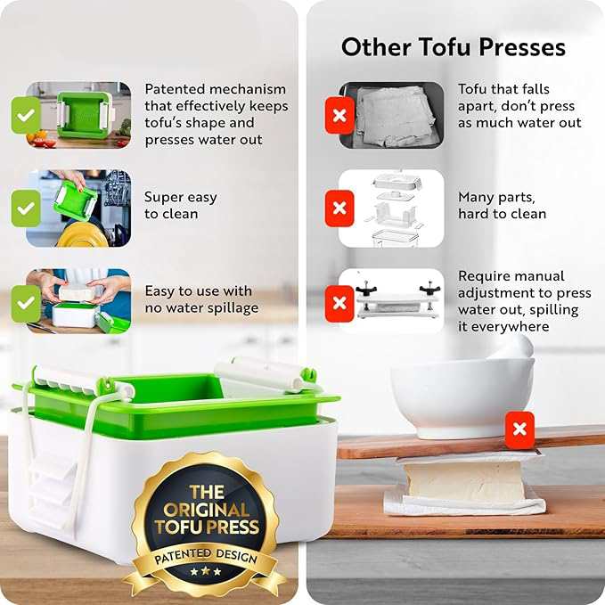 Tofu press quickly removes water