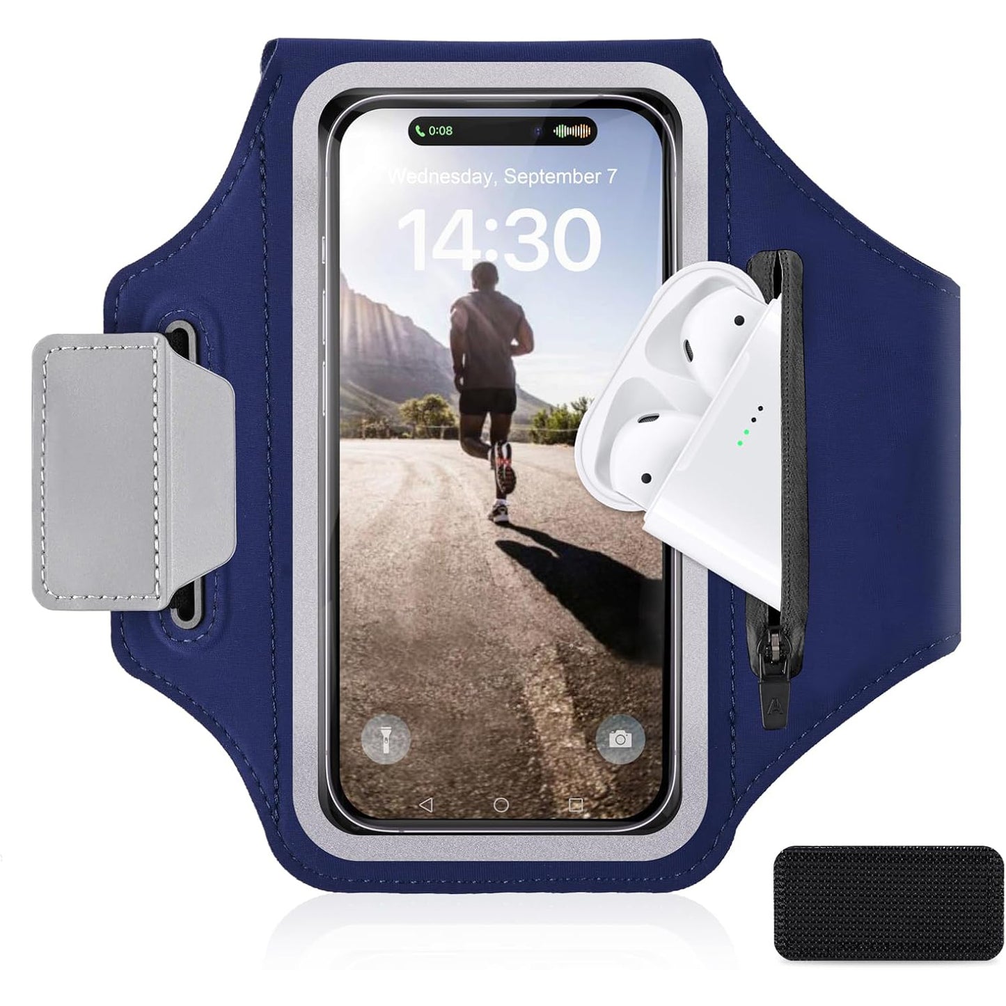 Running Armband for iPhone 17/16/15/14/13/12 Pro Max, – with Card Slot and Key Pocket