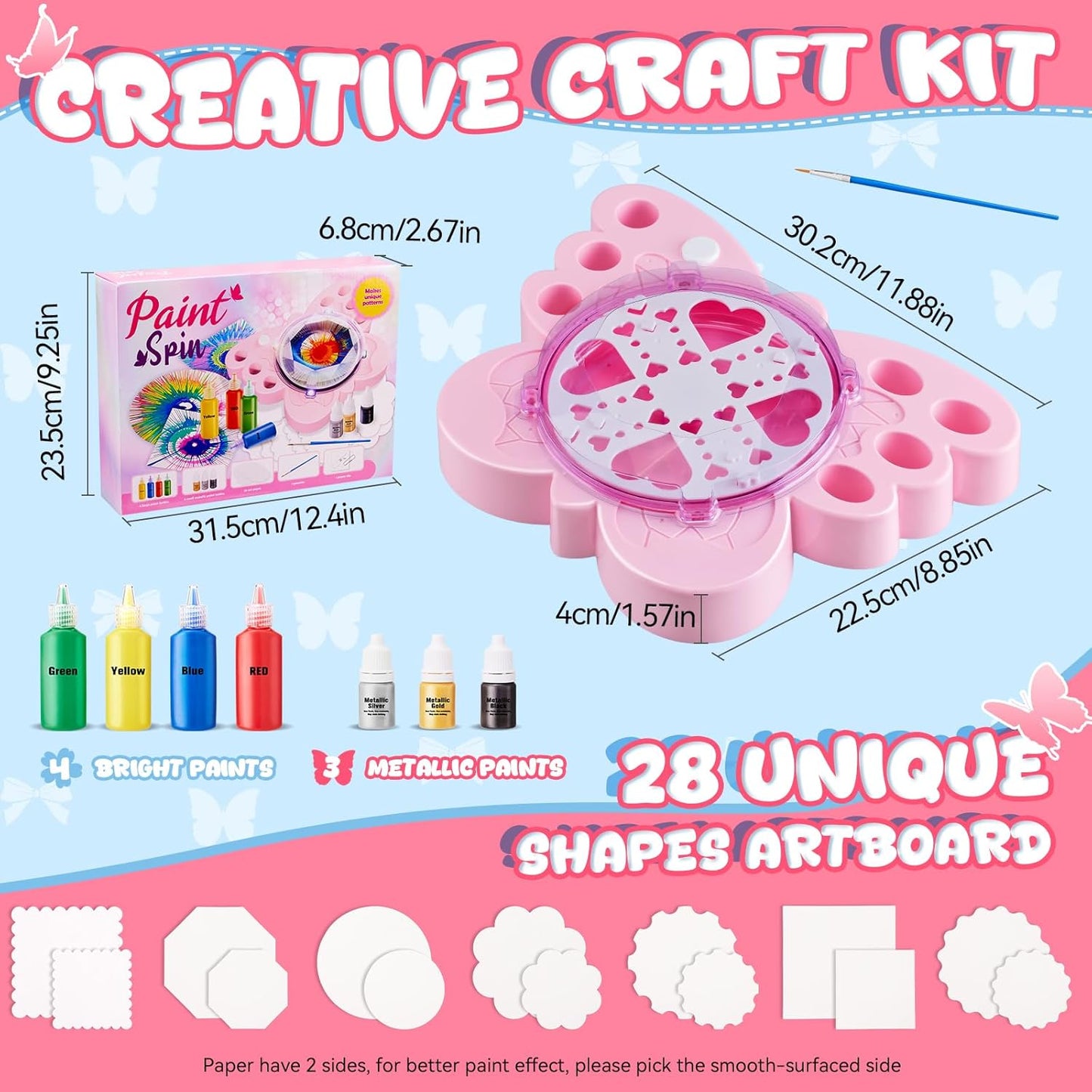 Paint Spin Art Machine Kit for Girls Boys, Arts Crafts for