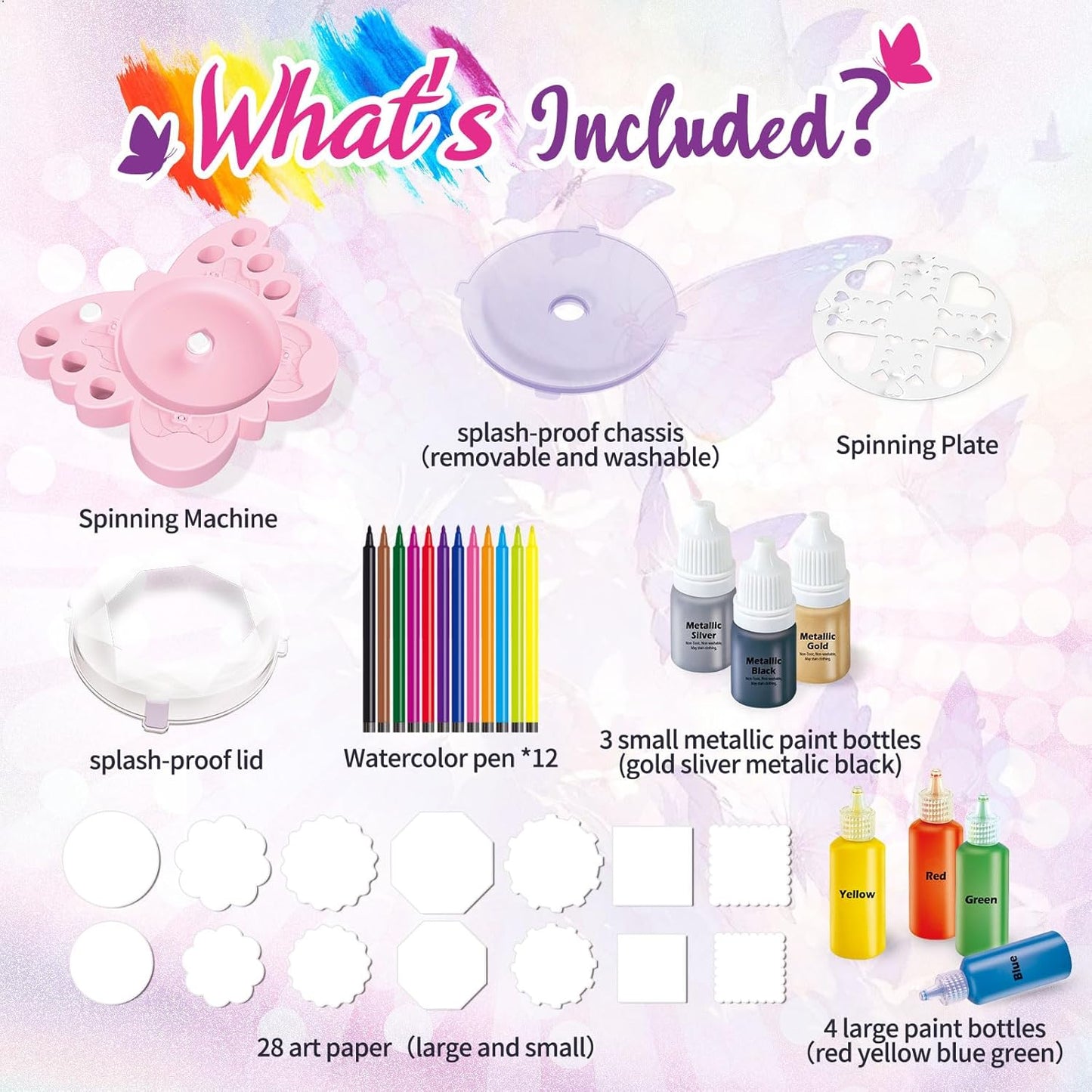 Paint Spin Art Machine Kit for Girls Boys, Arts Crafts for