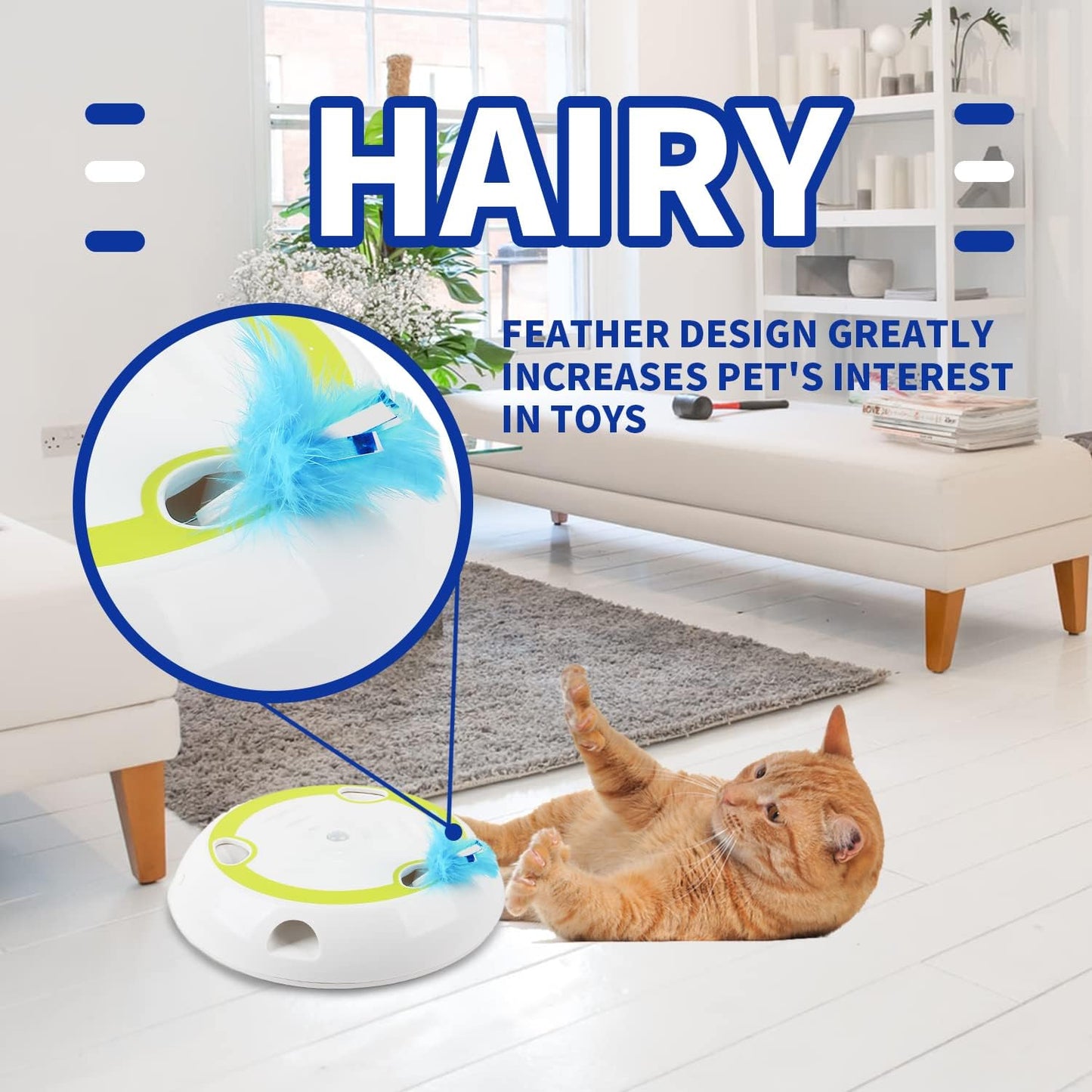 Automatic Feather Cat Whack-a-Mole Toy