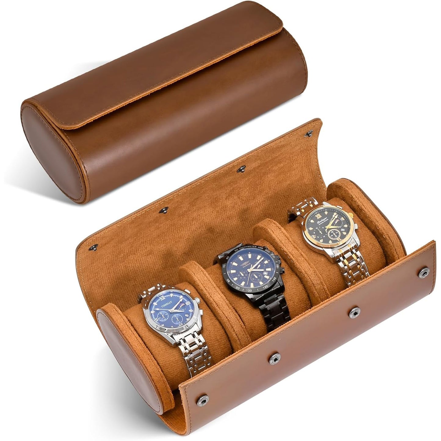 Unisex Watch Roll Travel Case | Watch Storage Organizer
