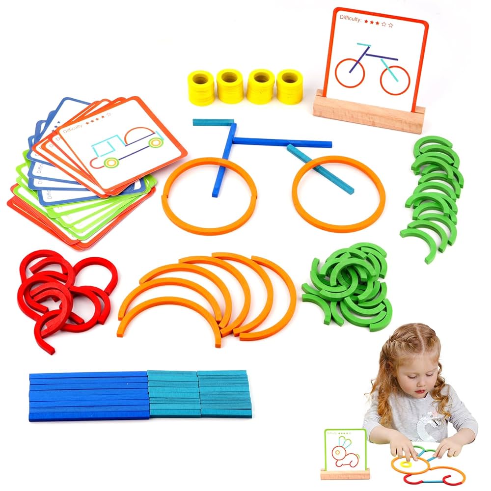 Stick & Rings Puzzle – Educational Learning Toy for Toddlers