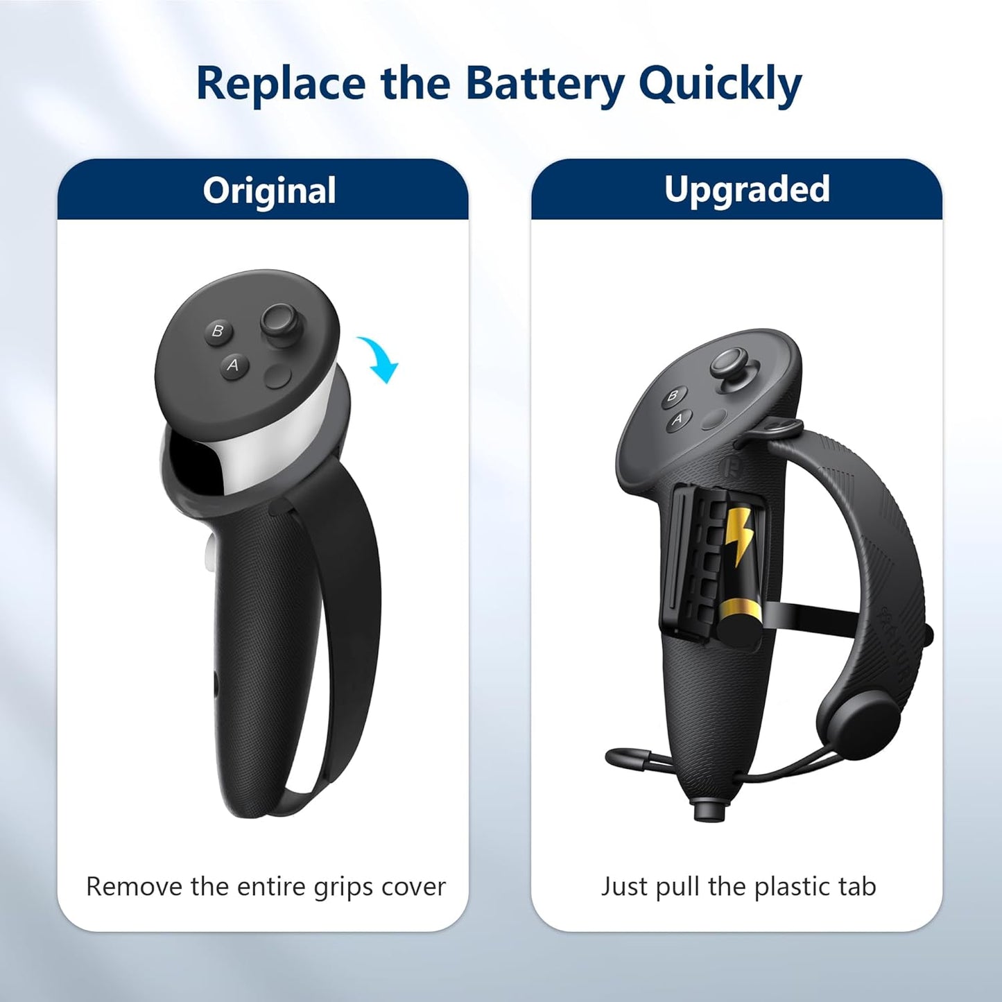 Extended Controller Grip Cover | Compatible with Meta/Oculus Quest 3S/Quest 3