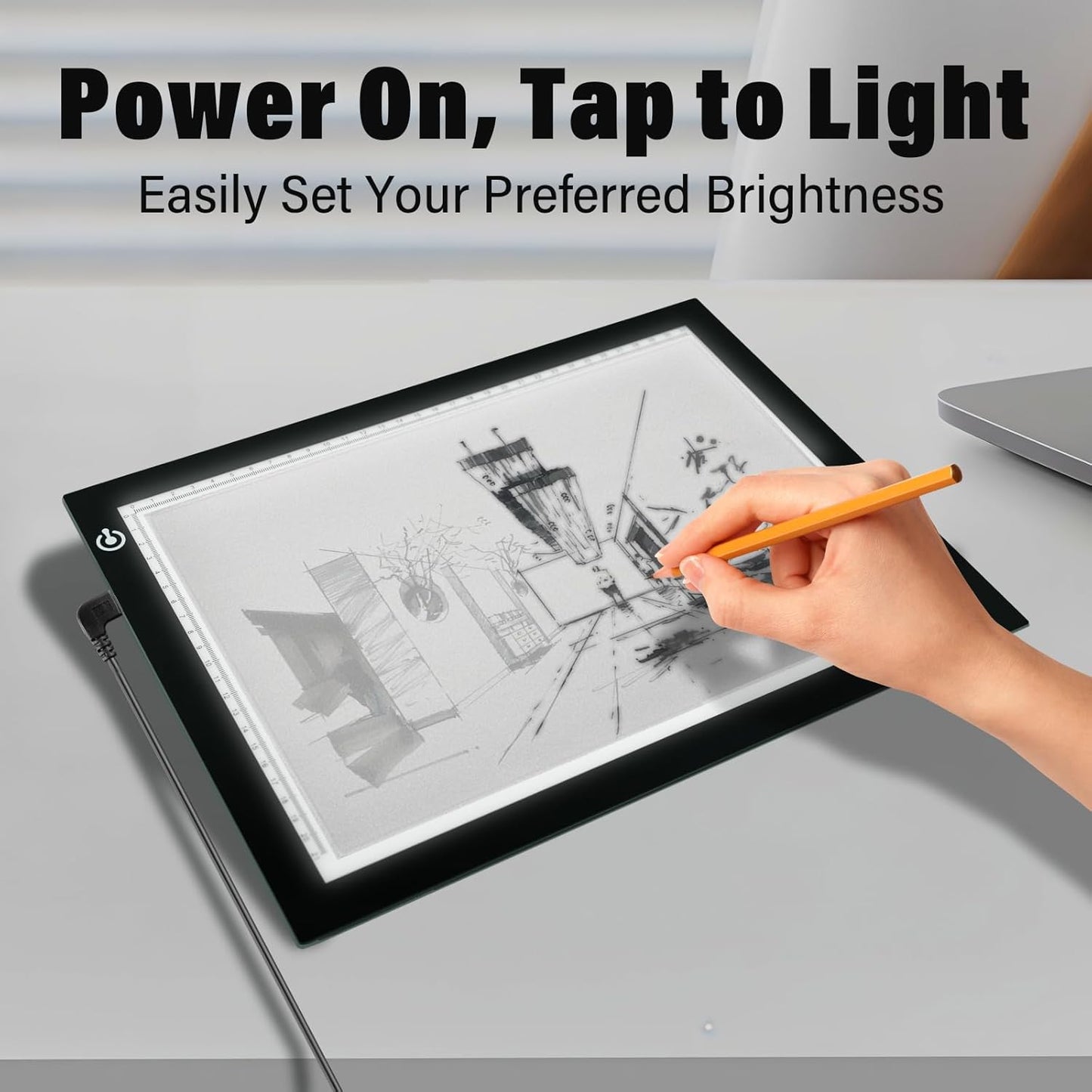 A4 Ultra-Thin Tracing Light Box — Adjustable Brightness USB-Powered LED Light Pad