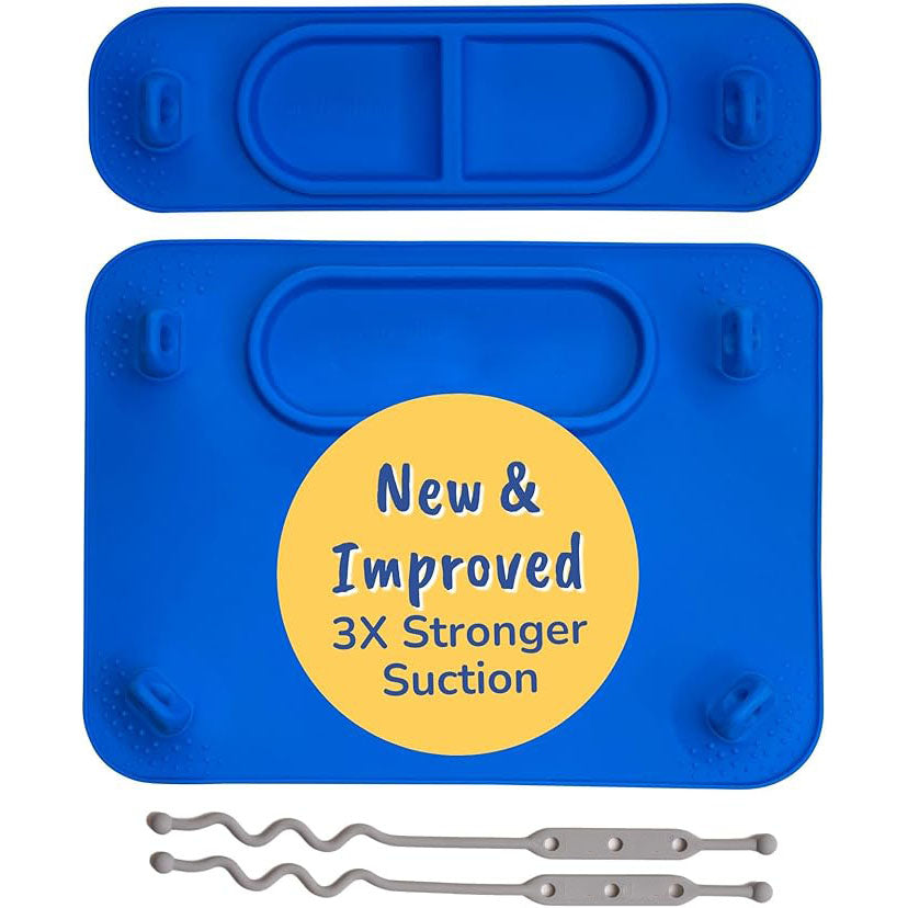 Baby Suction Feeding Mat with Strong Suction Cups & Secure Straps