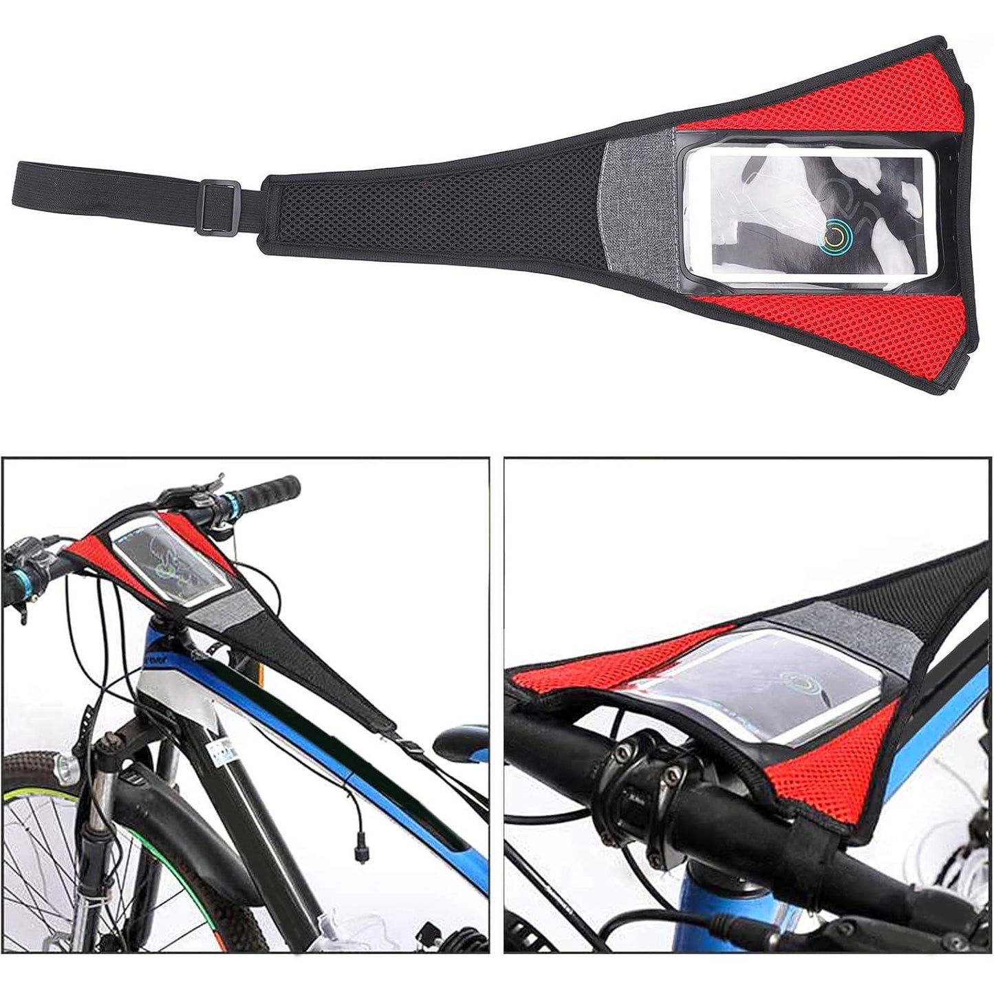 Bicycle Welding Protector, Mesh Sweat Guard with Mobile Pocket